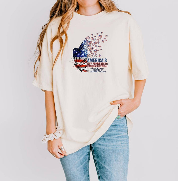 America 250th Anniversary Shirt,Butterfly Tee