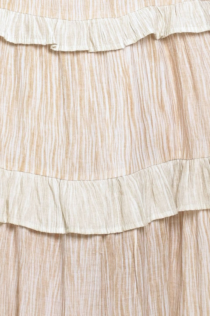 A textured woven midi dress