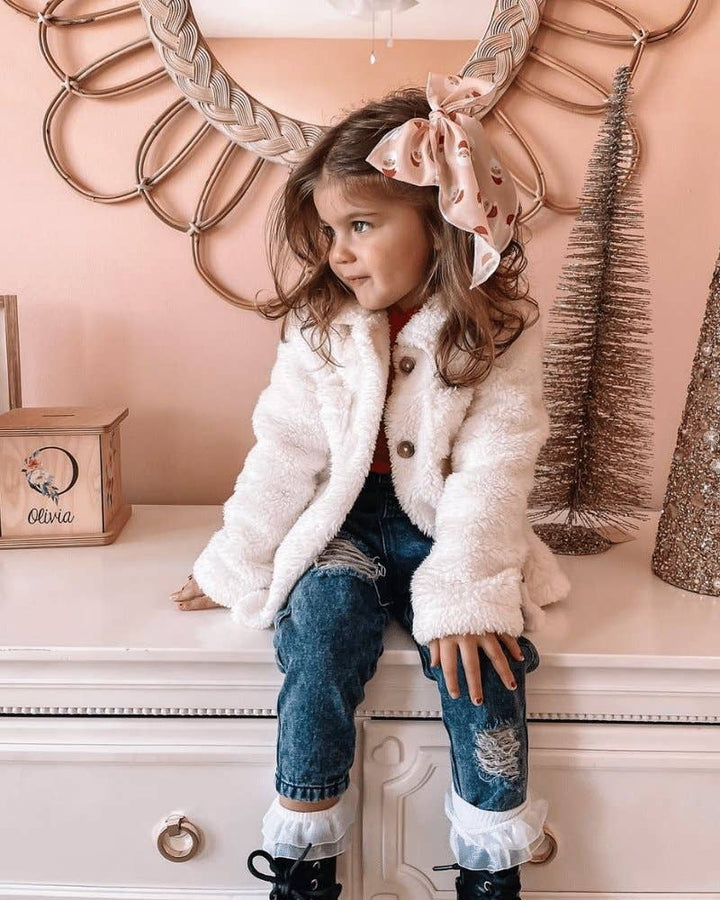 Stevie Teddy Jacket - Ivory: 3T / Child