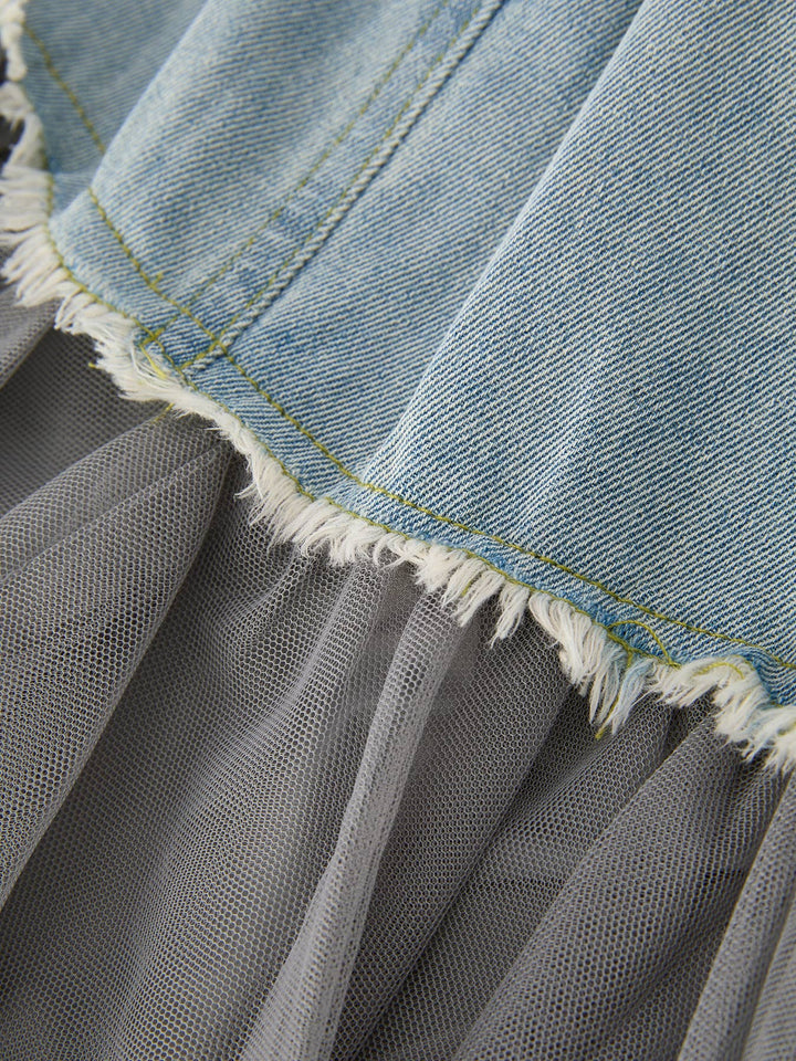 Girls Denim Tulle Skirt: 10/12