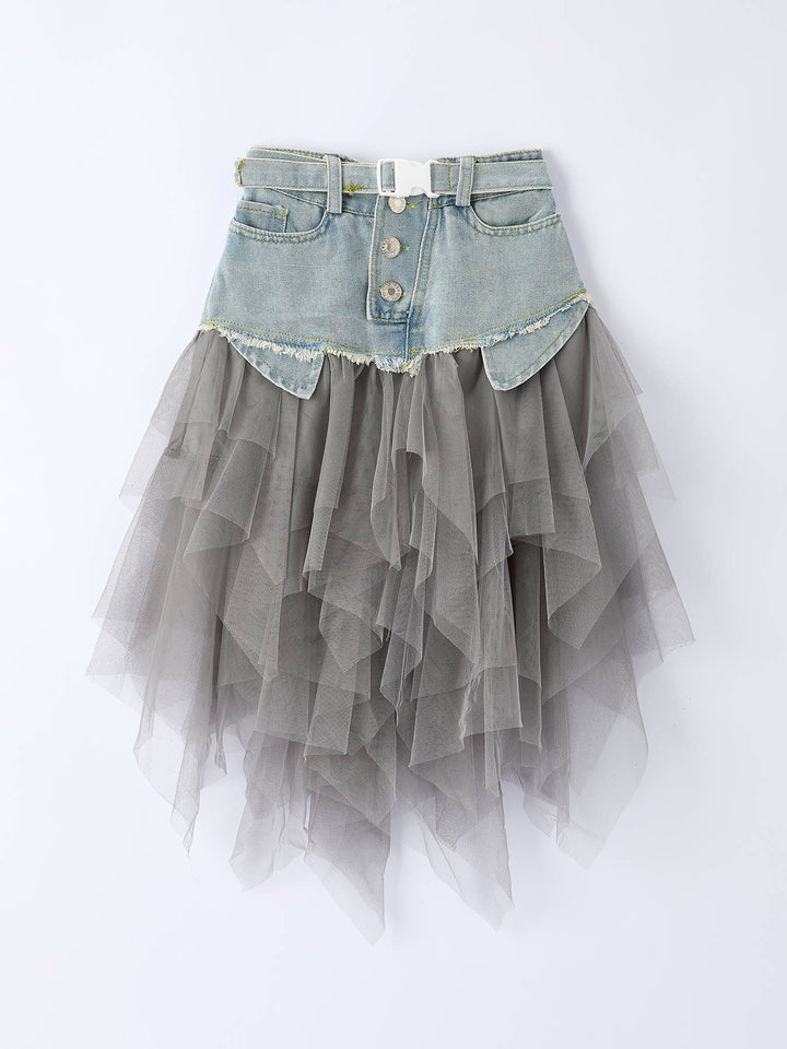 Girls Denim Tulle Skirt: 10/12