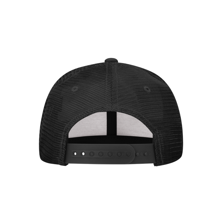 Decky 5010 - Kids Youth Trucker Hat, Flat Bill Snapback - 50: Black
