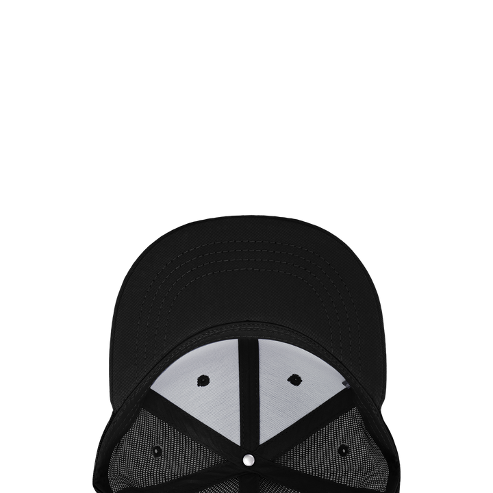 Decky 5010 - Kids Youth Trucker Hat, Flat Bill Snapback - 50: Black