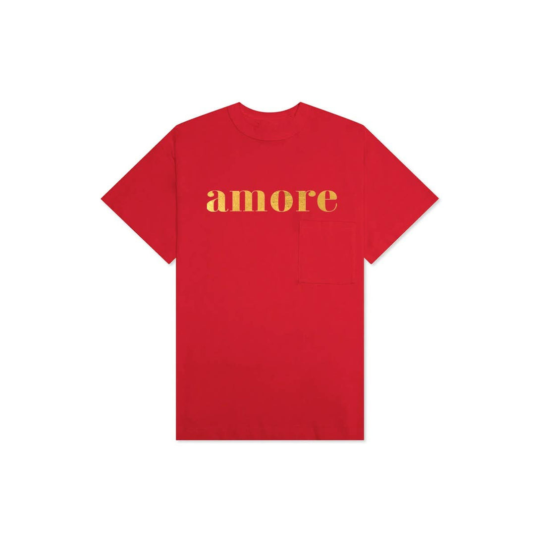 AMORE GRAPHIC FOIL GRAPHIC WOMEN GRAPHIC TEE: WHITE / L