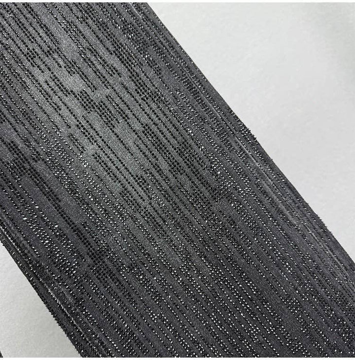 PT39Y All Over Rhinestone High Waist Wide Leg Jeans: Blue / English / S