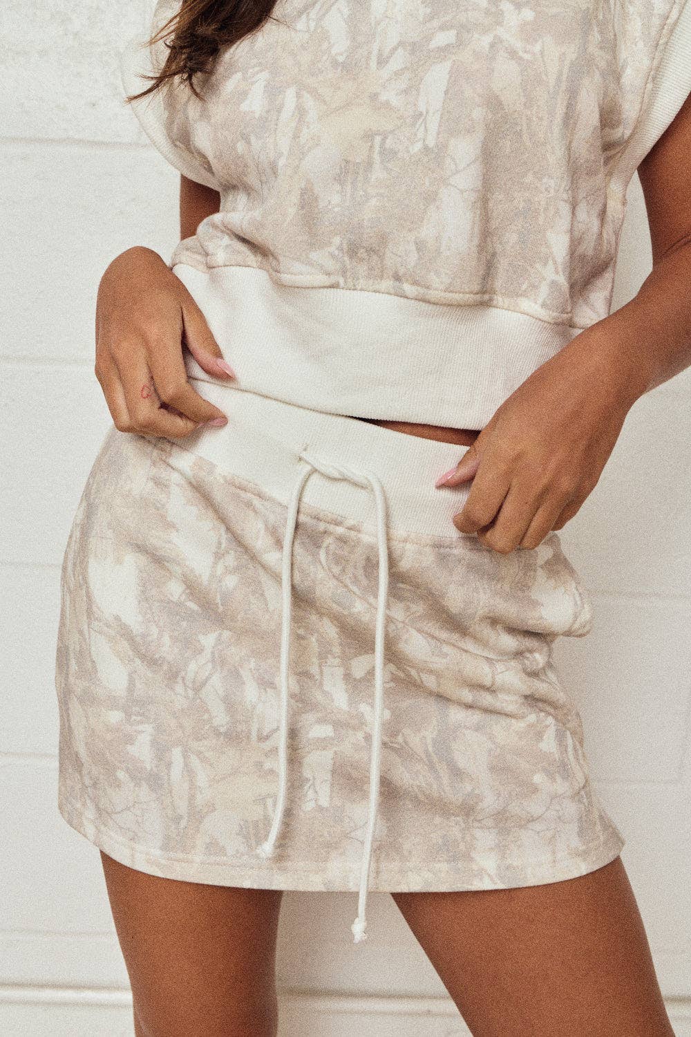 CAMO S/L TOP SKIRT SET: CAMO