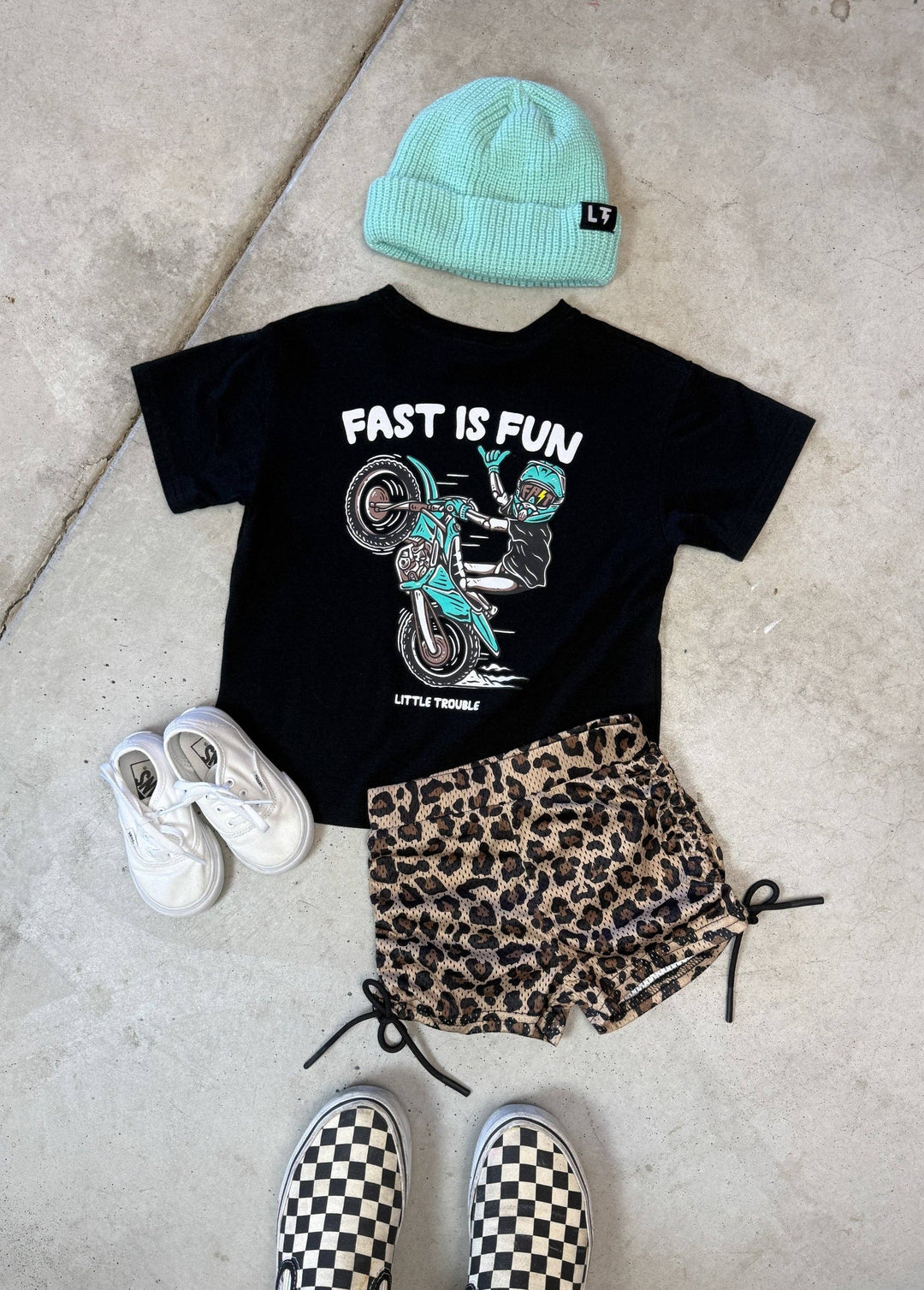 Leopard Girls Mesh Shorts