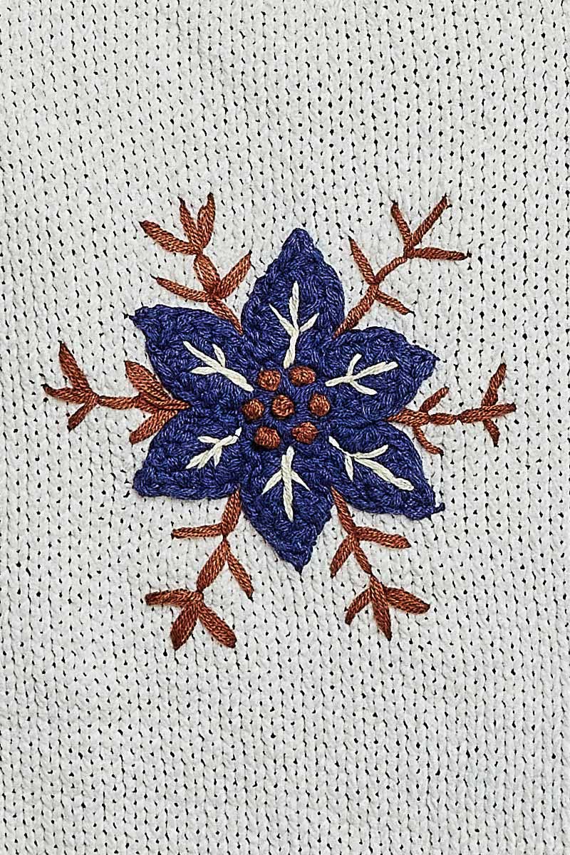 Christmas Fair Isle Snowflake Reindeer Soft Knit Sweater