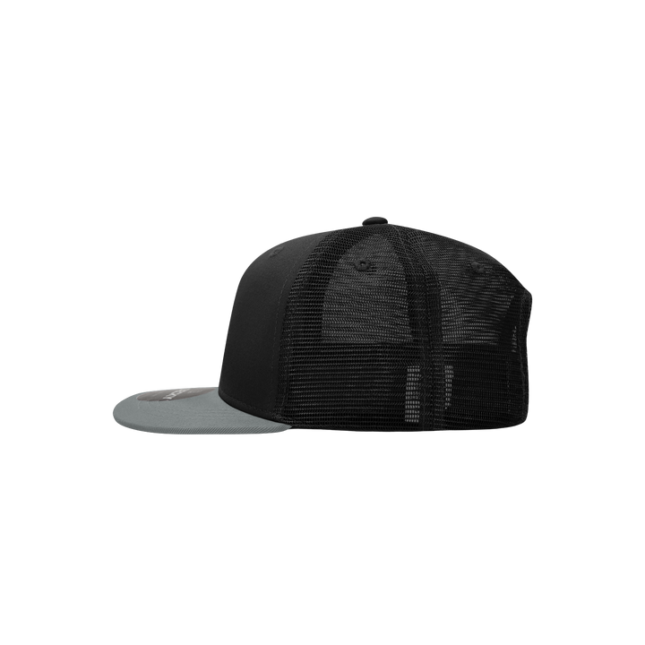 Decky 5010 - Kids Youth Trucker Hat, Flat Bill Snapback - 50: Black