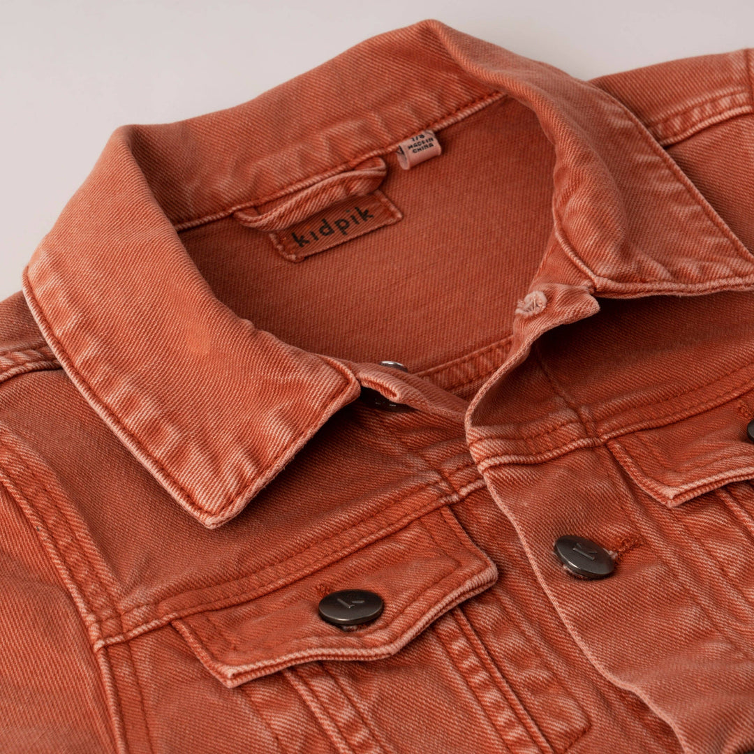 Colored Jean Jacket: Oyster