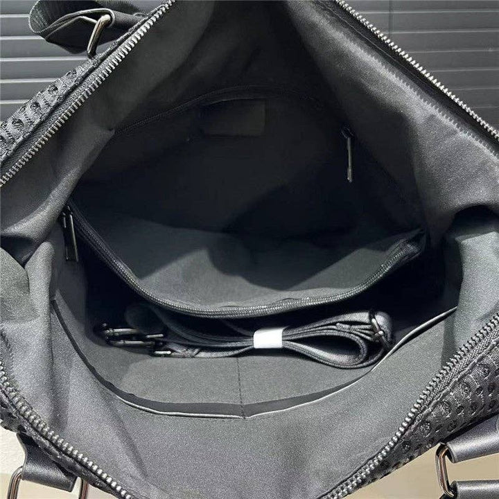 Oxford Fabric Casual Travel Bag: BLACK