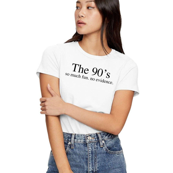 THE 90S GRAPHIC Women T-shirt: WHITE / L