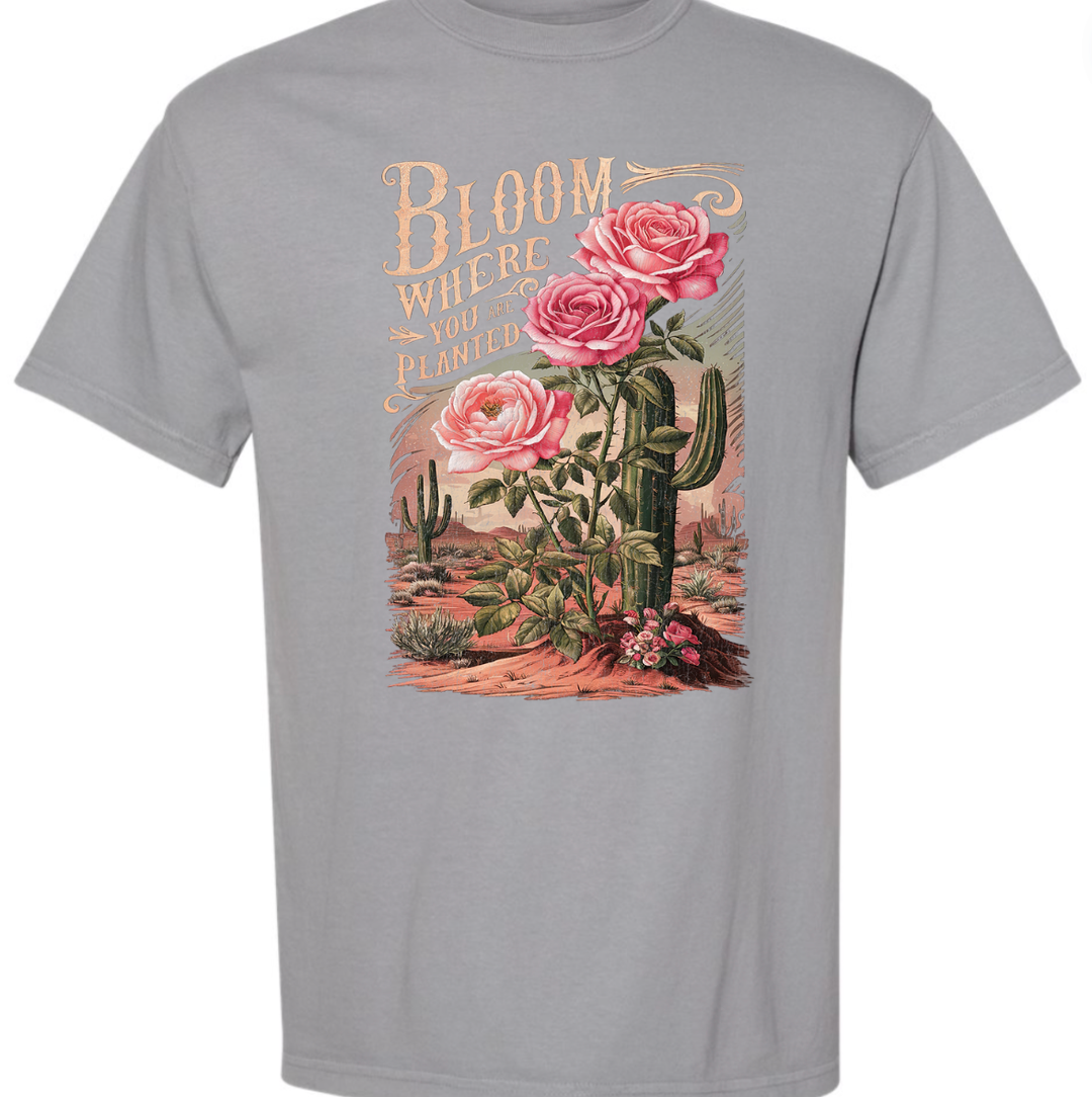 Bloom Where You Are Planted Tee: Bay / X-Large
