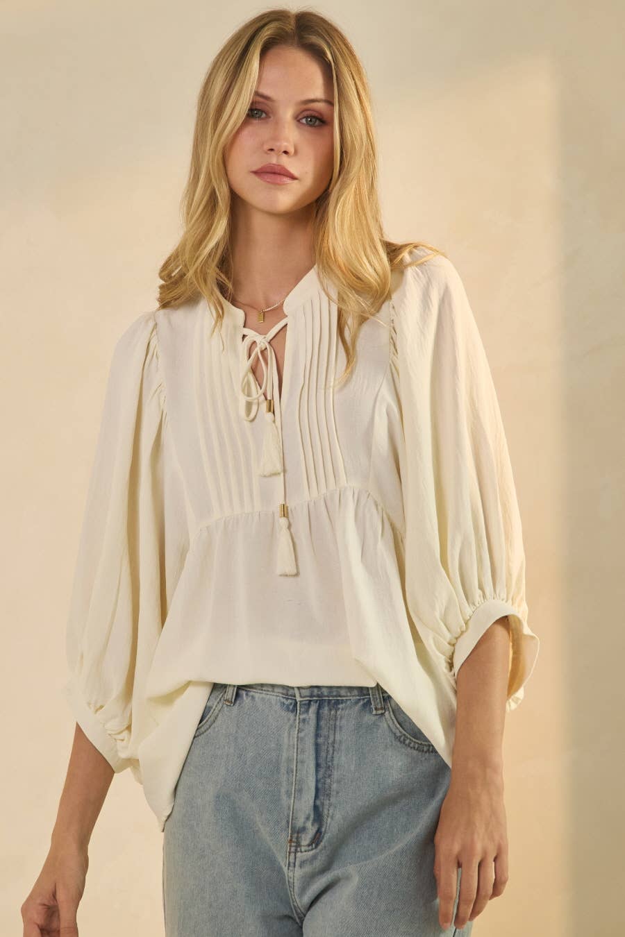 Flowy Blouse: Ivory