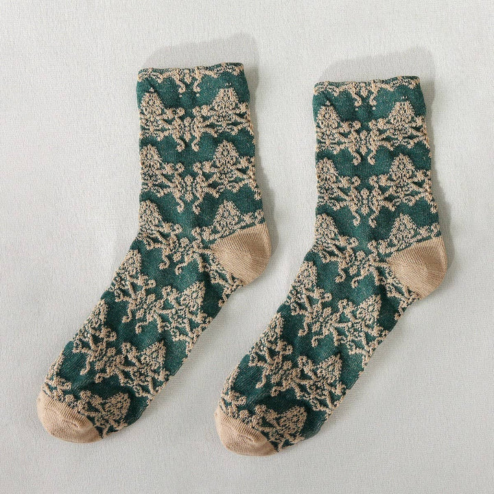 Rufia - Retro Embossed Women's Socks: 5 / One Size