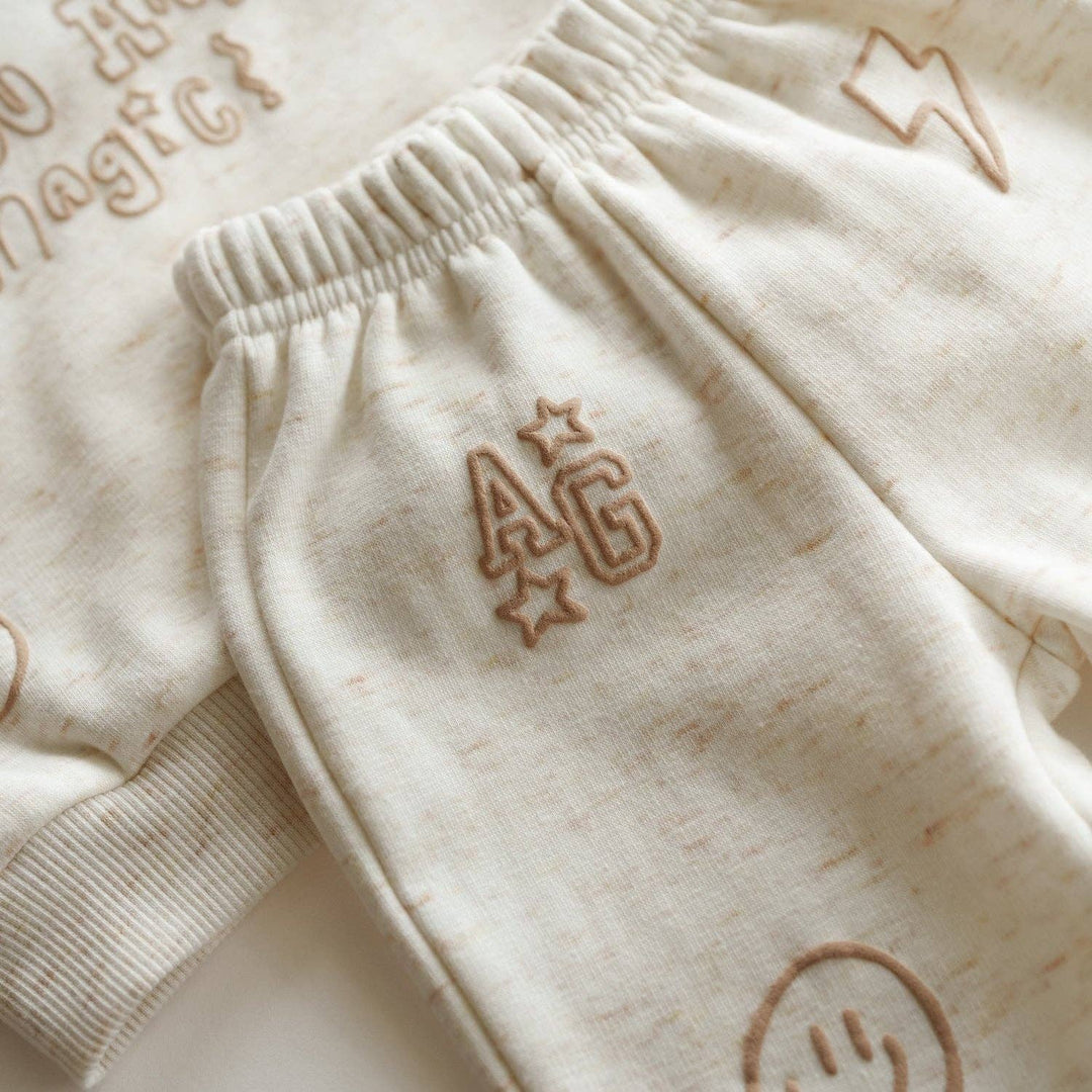 You Are Magic Sweat Set: Heathered Oatmeal / 5-6T