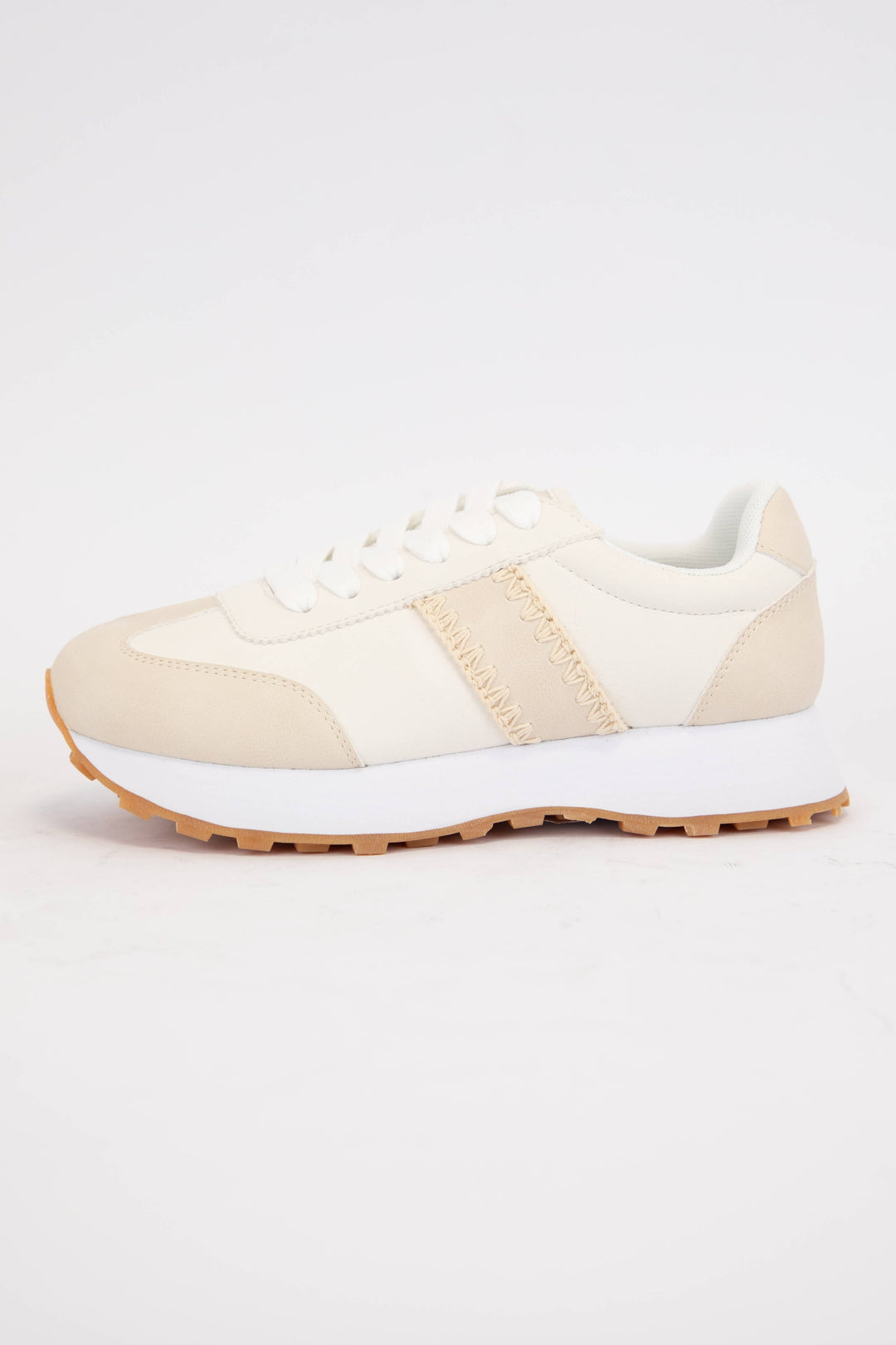 POETRY STITCHED EDGE DESIGN LIGHTWEIGHT SNEAKERS: BLACK / 8