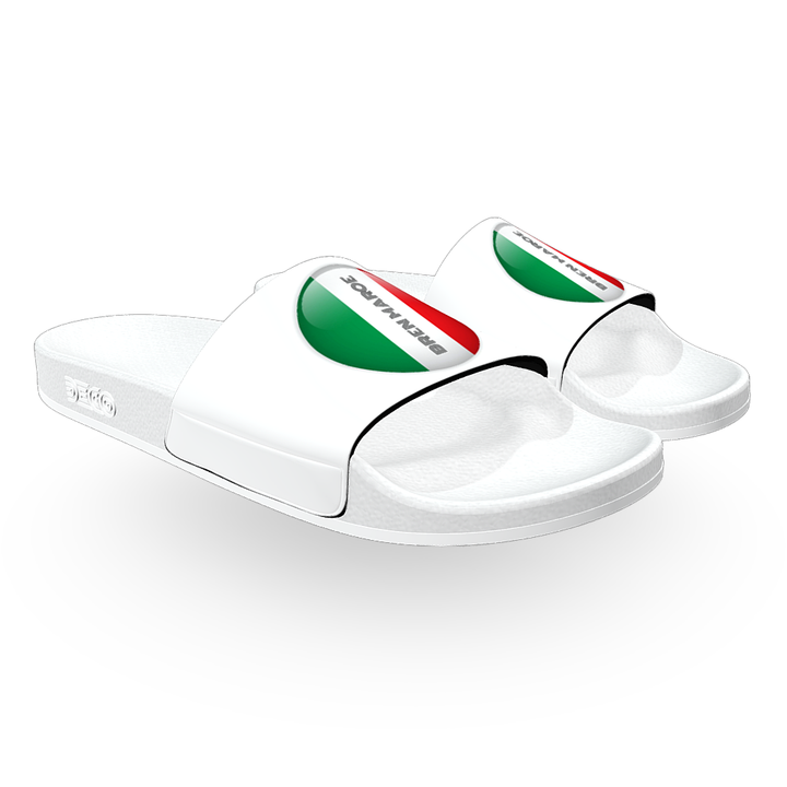 BREN MAROE Designer Unisex White Sandal: Women 5