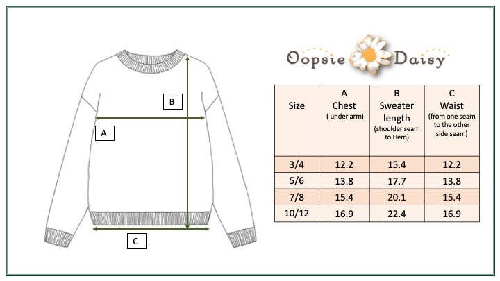 Kids Light Gray Flower Crew Neck Fall Winter Sweater: 3/4