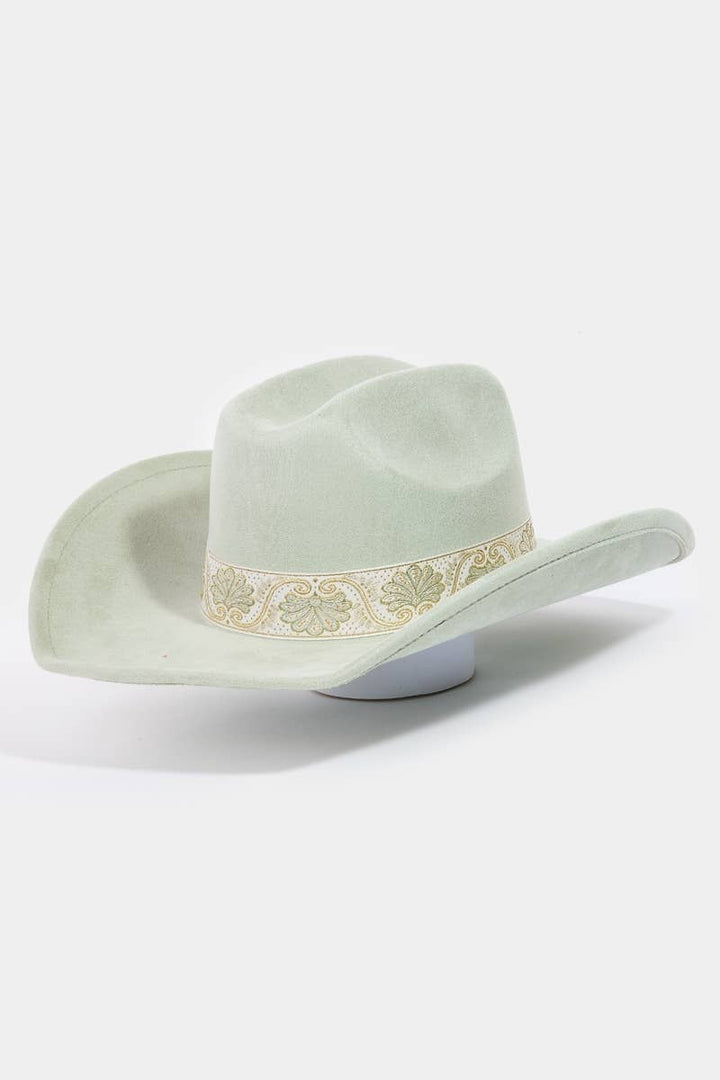 Western Intricate Border Pattern Band Cowboy Hat: SA