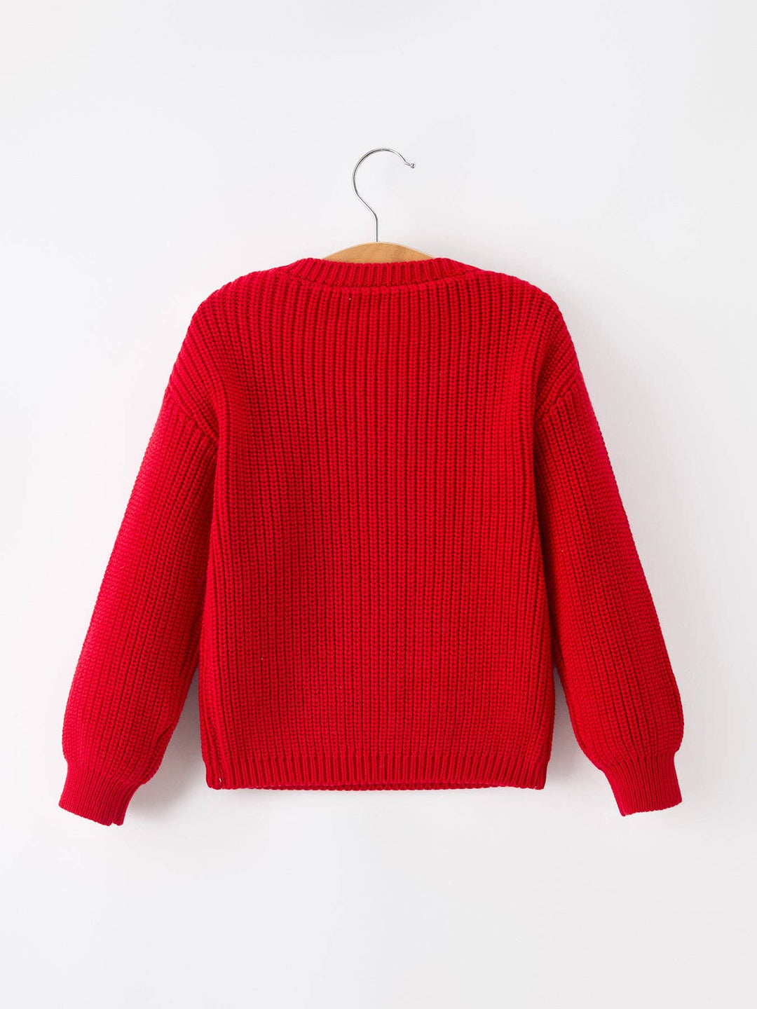 Mom and Me Winter Christmas Red "merry" Pullover Sweater:Kids