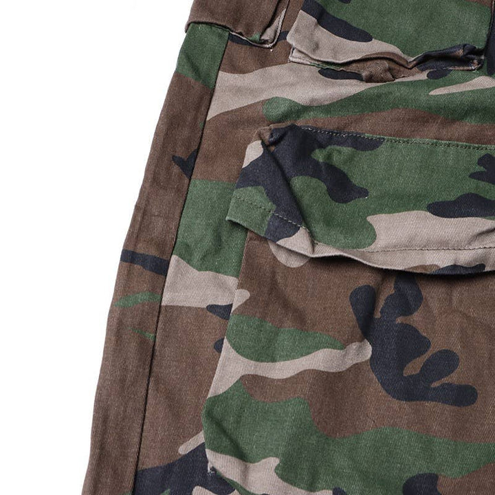 Camouflage Strapless Wide Leg Jumpsuit
