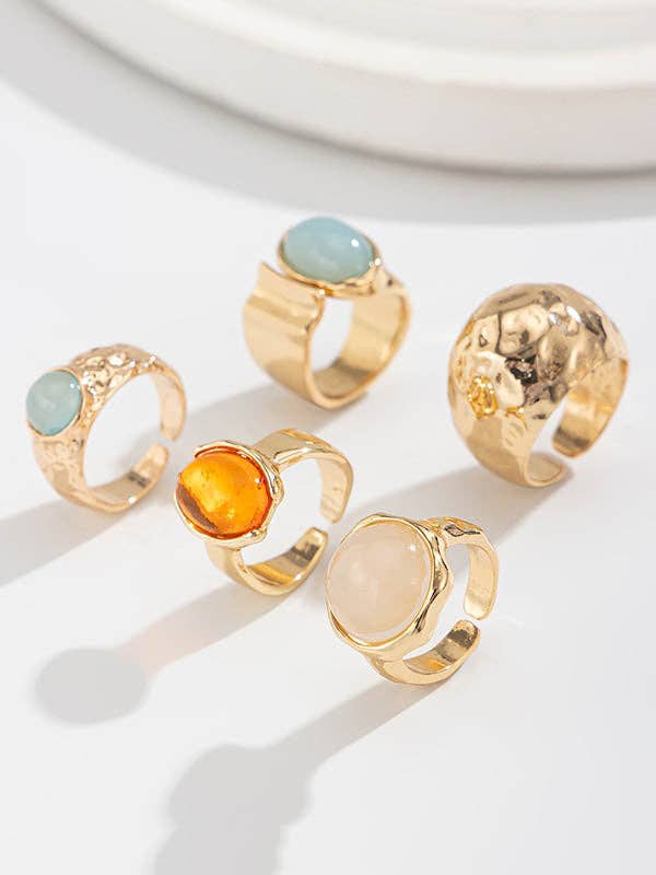 Geometric Ringent Rings Accessories: GOLD / One_size