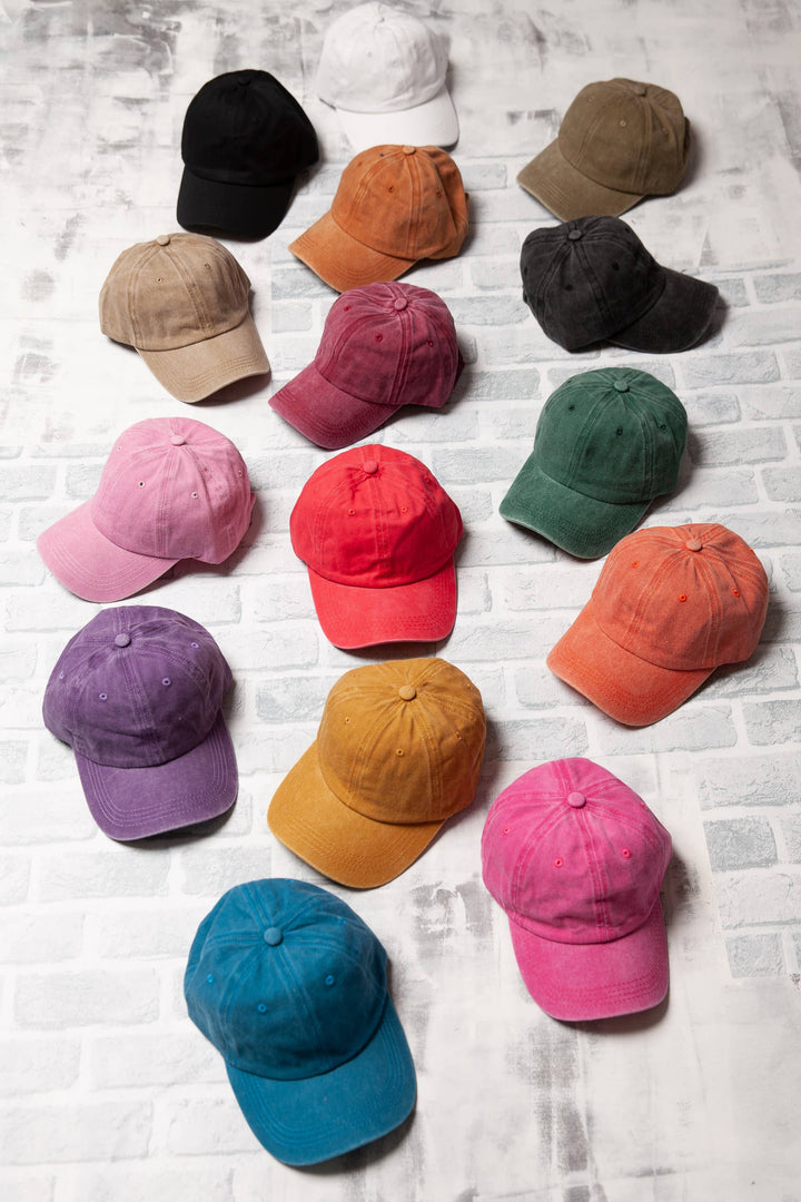 VINTAGE WASHED BASEBALL CAP 40HW702: Washed Military