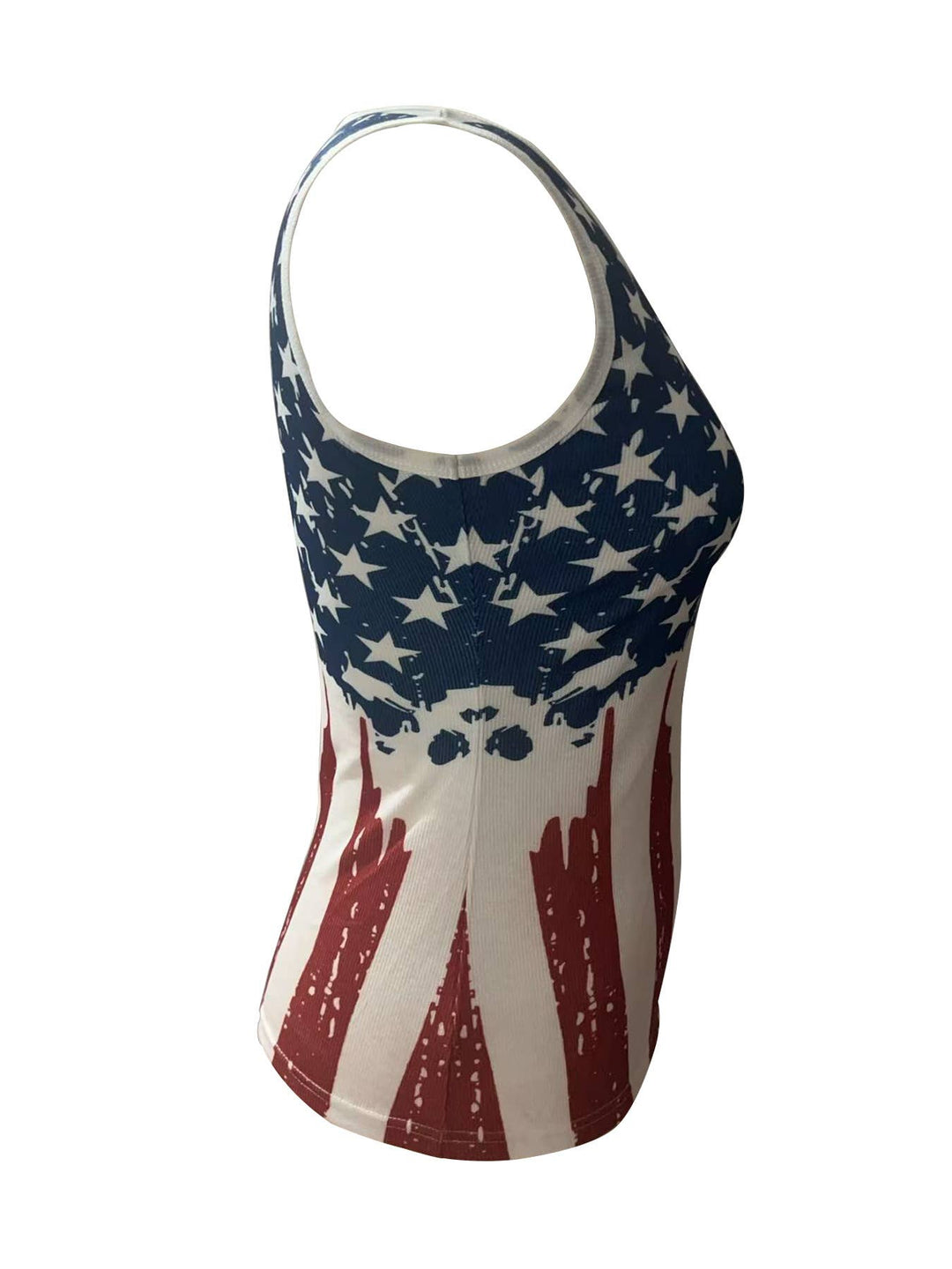 Casual American Flag Print Tank Top