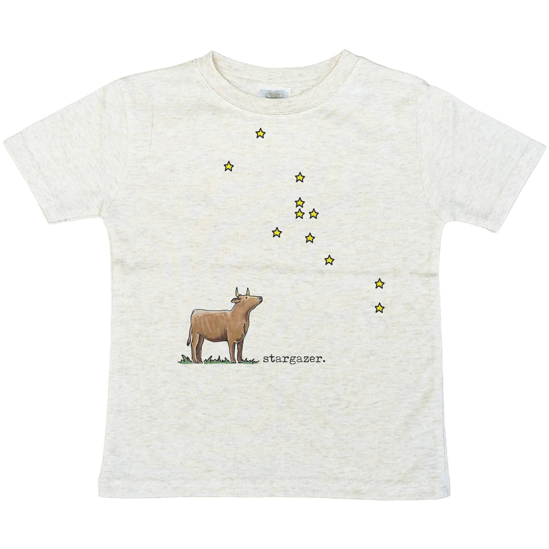 Stargazer Cow Country Western Girl Farm Boy Kids Shirt