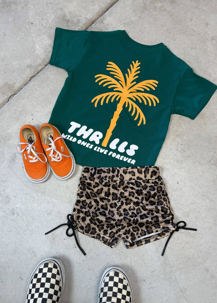 Leopard Girls Mesh Shorts