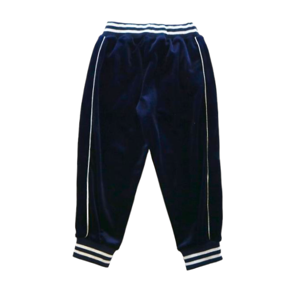 A30 14166 Silver Heart Velvet Tracksuit Set (2 Colors): CORAL / 2-2-2;4-5-6