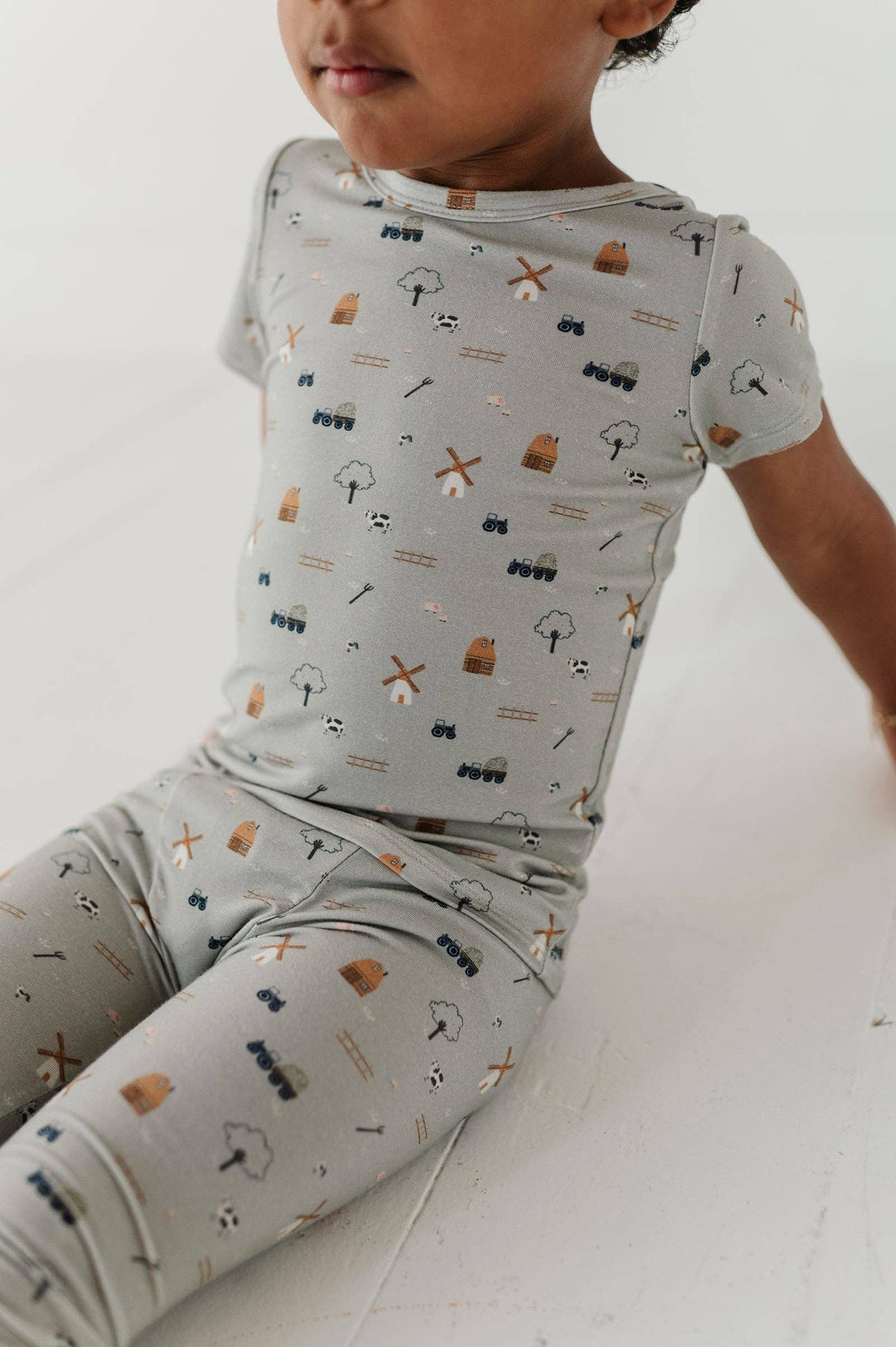 Babysprouts Short Sleeve Lounge Set: Dirt Bikes