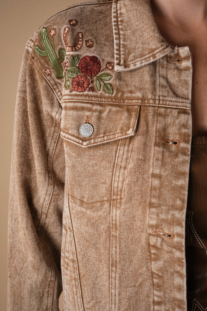 Western Embroidered Denim Jacket