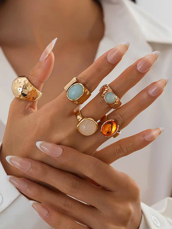 Geometric Ringent Rings Accessories: GOLD / One_size