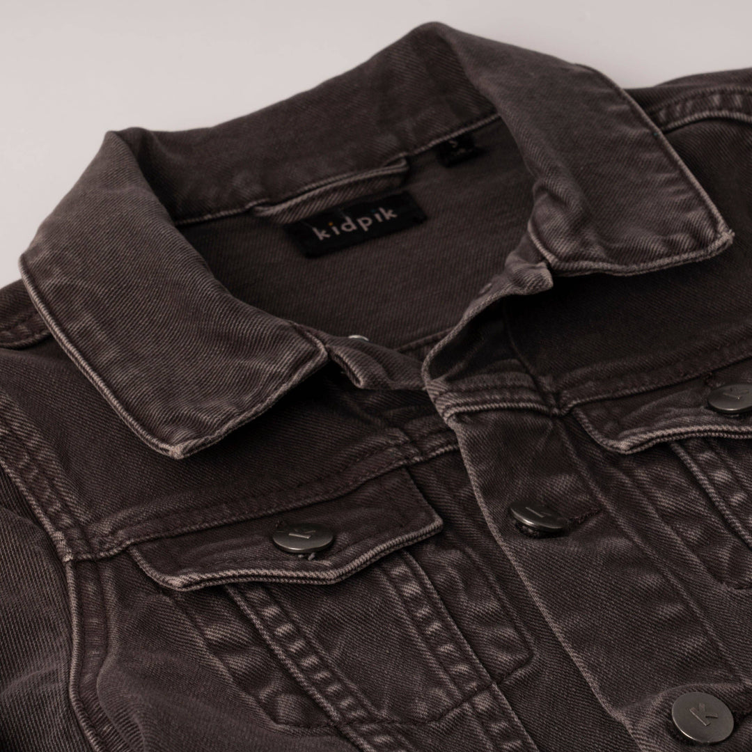 Colored Jean Jacket: Oyster