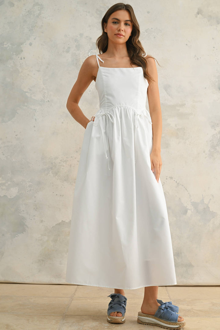 BOW TIE FRONT DETAIL DRESS