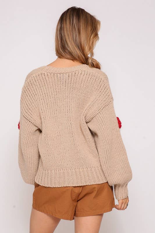 Mushroom Cardigan: TAUPE