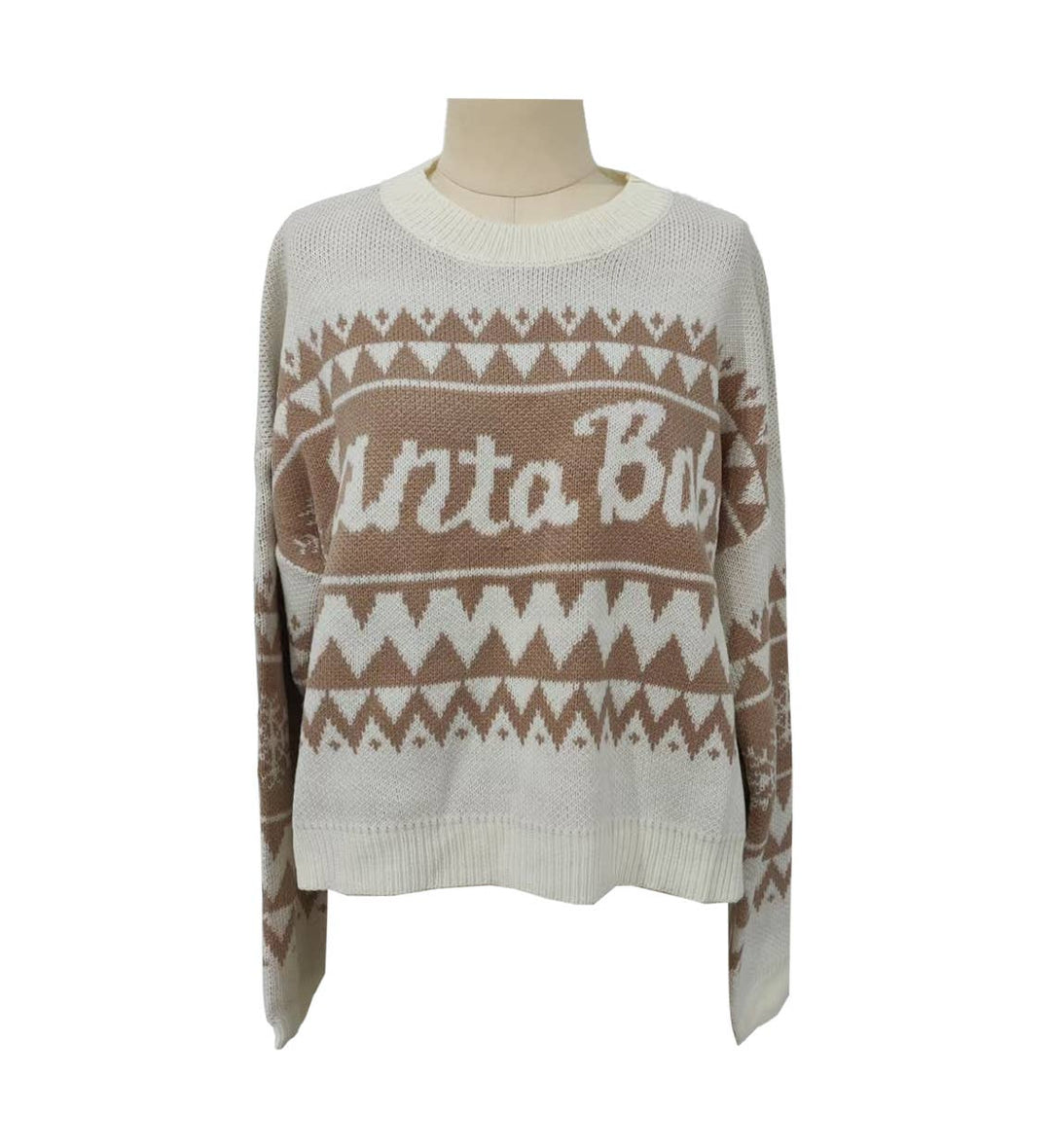 Santa Baby Christmas Knit Pullover Sweater: Red / L