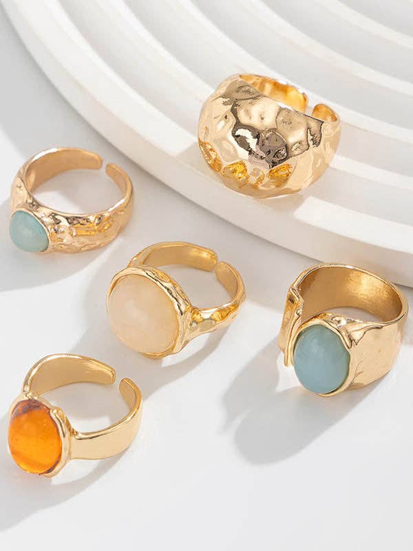 Geometric Ringent Rings Accessories: GOLD / One_size