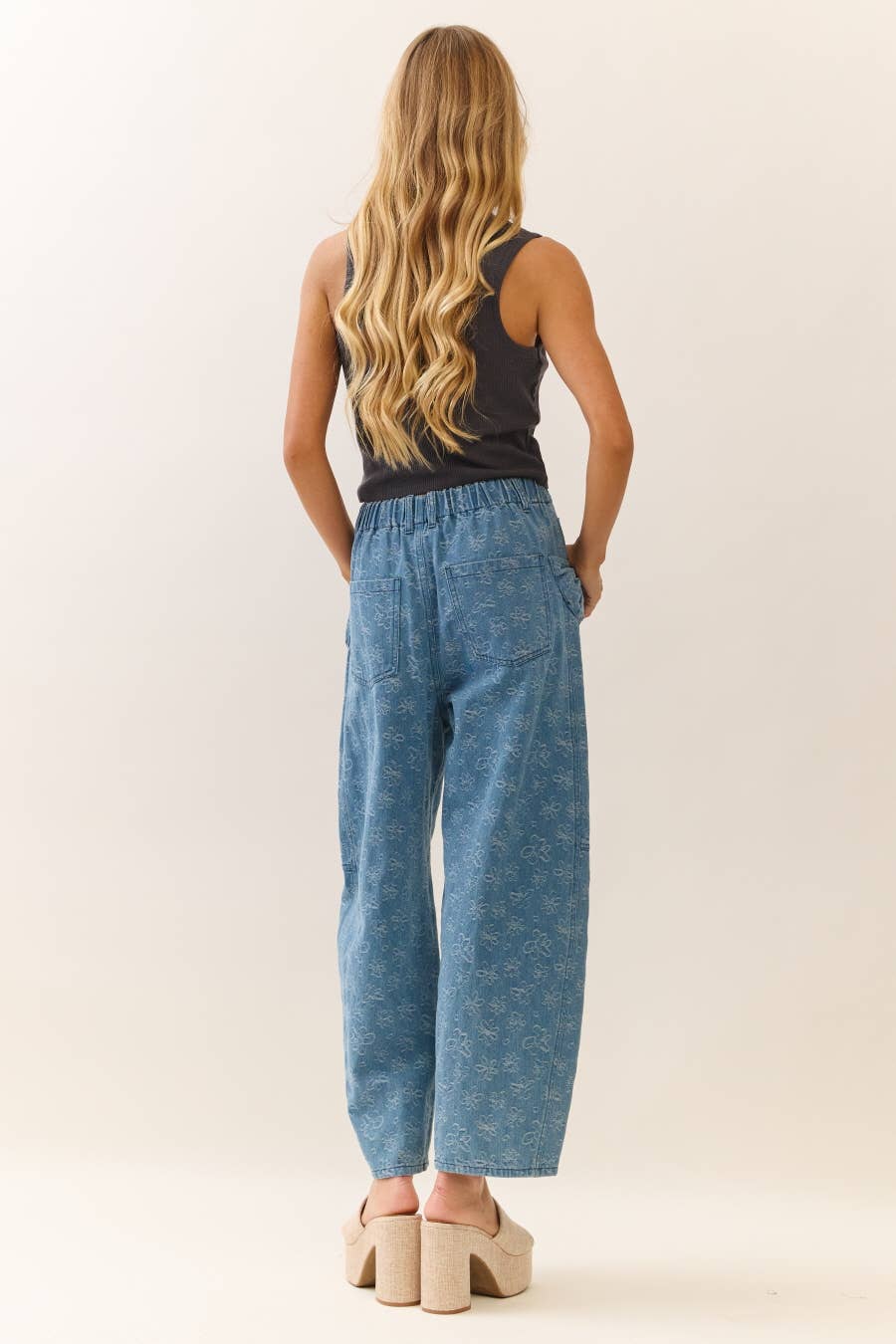 Washed Denim Pants
