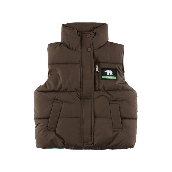 Style Kids Unisex Outerwear: Sleeveless Single Breasted Coat for Children: Coffee / 110 (3-5Y)