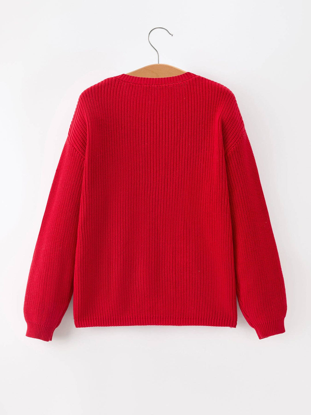Mom and Me Winter Christmas Red "merry" Pullover Sweater:Kids