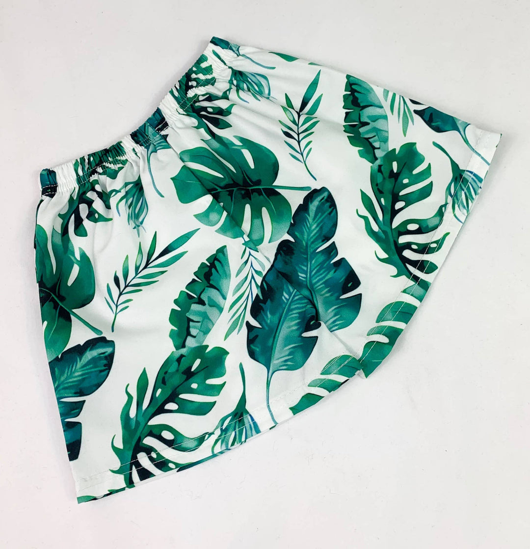 Luau Swim Shorts: Palm trees