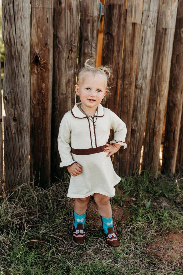 Horseshoe Sweater Dress Girls