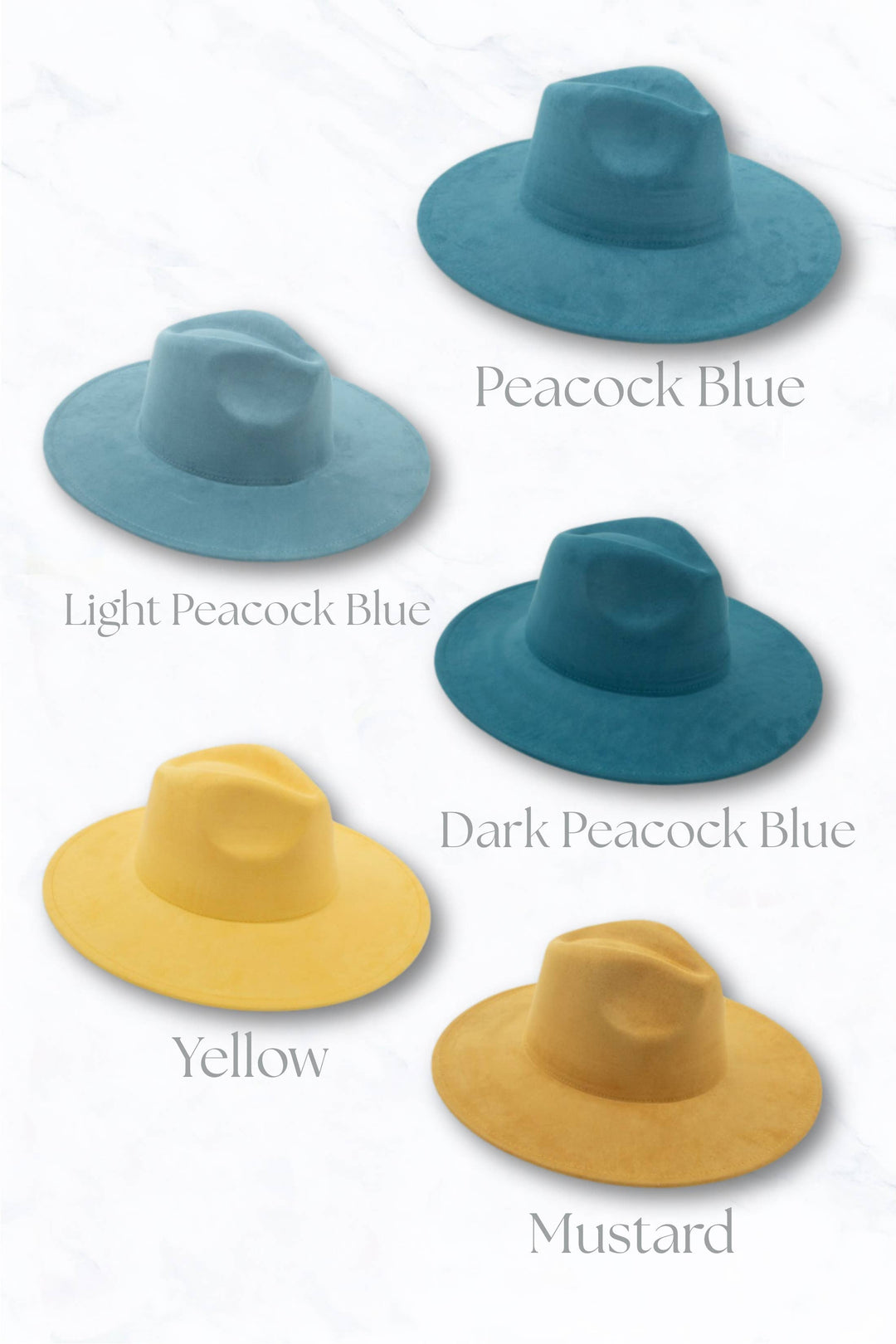 Suede Large Eaves Peach Top Fedora Hat: Stone Grey