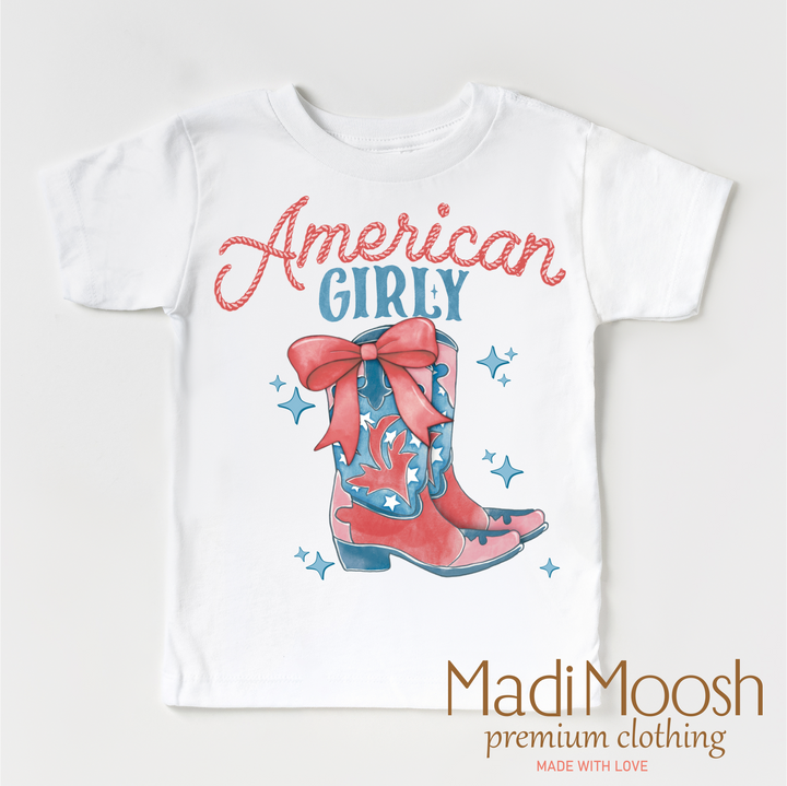 American Girly Shirt - July 4th - America Cowgirl: Natural