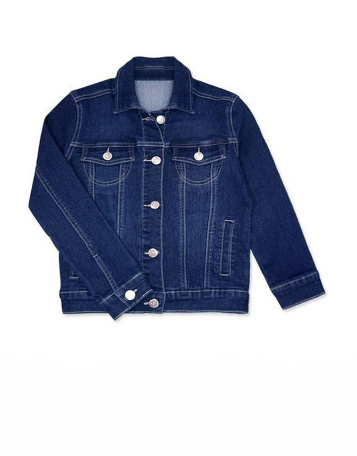 SO GDJ-18-9623B Girl's Basic Denim Jacket: Midnight / 8/10(M)