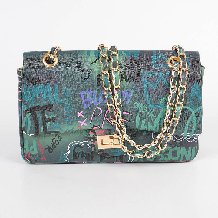 Graffiti Gradiating Clutch: Multicolor