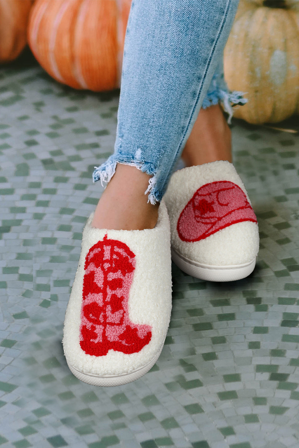 RUSH WESTERN GRAPHIC SHERPA SLIPPERS
